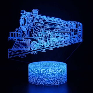 Tog 3D lampe med fjernbetjening - Dæmpbar